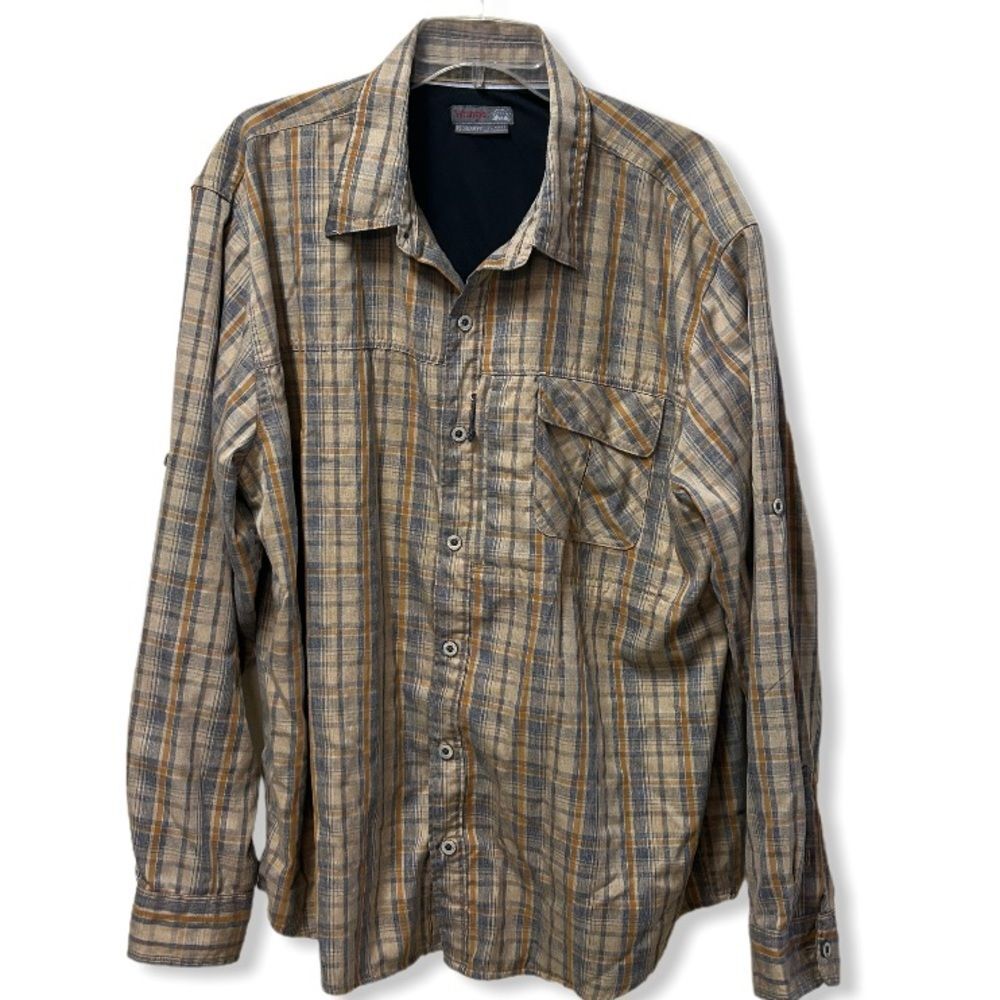 Wrangler Men’s Outdoor Vented Hiking Fishing Shirt Size XL